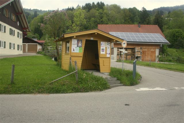 Ponto de ônibus na Baviera, a caminho de Lindau
