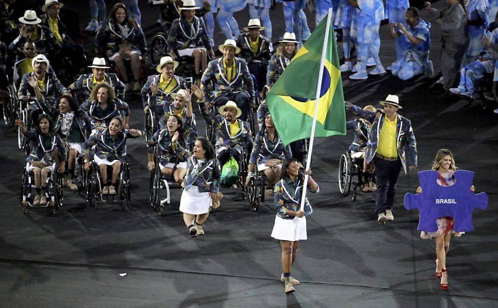 Delegação brasileira na abertura da Paralimpíada do Rio de Janeiro