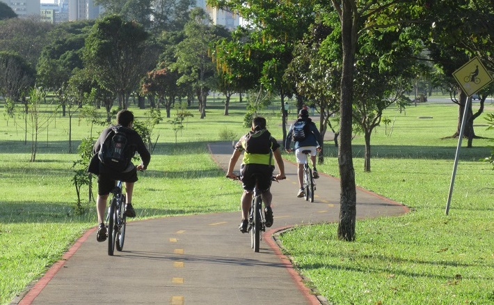 Pessoas andando de bicicleta na grama

Descrição gerada automaticamente