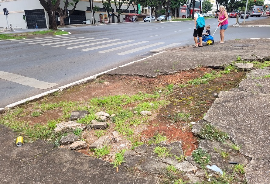Pessoas andando na calçada com grama

Descrição gerada automaticamente com confiança média