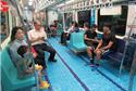 Carros do metrô de Taipei, na China: alusão a espo