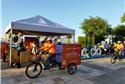 Triciclos elétricos fazem a coleta de materiais recicláveis em Fortaleza
