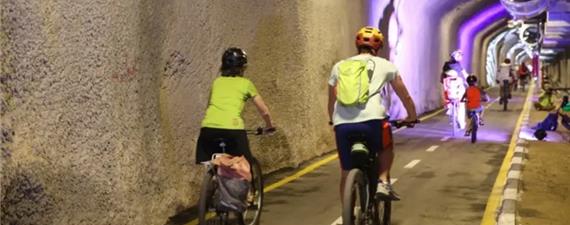 Israel inaugura seu primeiro túnel para bicicletas