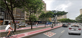 Ciclovia da Avenida Afonso Pena, em BH: obra vai continuar?