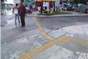 Falta de sinalização para pedestres na Av. Antônio