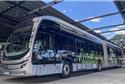 Um ônibus elétrico BYD começa a ser testado em Curitiba
