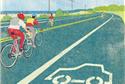 Ilustração incentivando o uso de bicicletas
