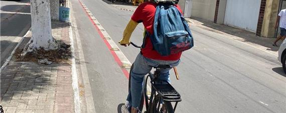 Maioria das cidades na Grande Fortaleza não têm faixas para ciclistas