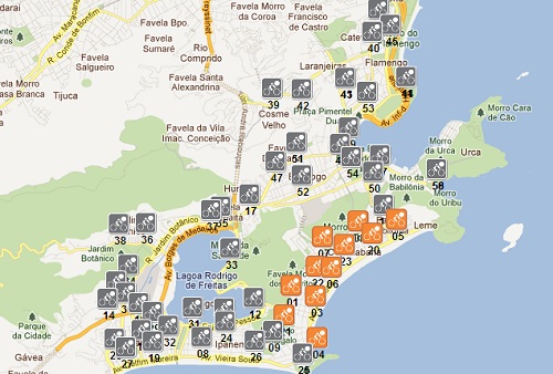 Mapa Bike Rio Localizacao Das Estacoes