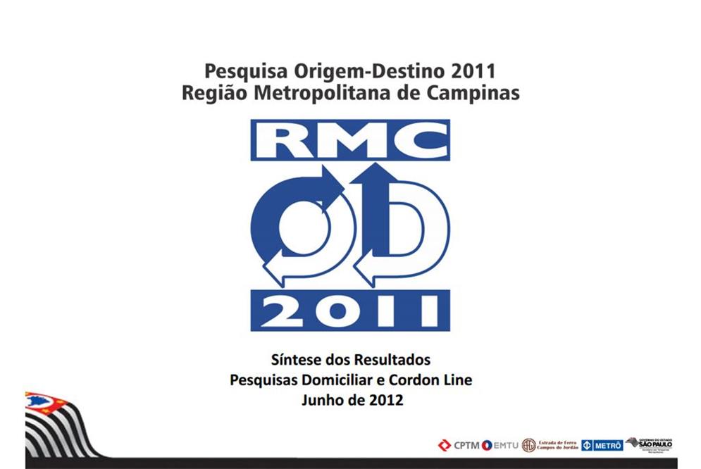 Pesquisa Origem e Destino 2011 - Região Metropolit