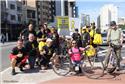 São Paulo, Paraíso: ciclistas posam na parada do c