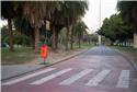 Sinalização para ciclistas no Parque do Flamengo