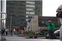 Sinalização para pedestres na Praça Estado da Guan