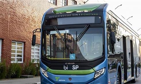 Um ônibus a biometano será testado nas ruas de SP