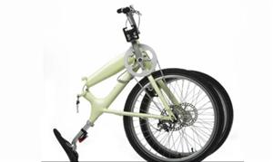 A bicicleta possui mecanismo semi-dobrável
