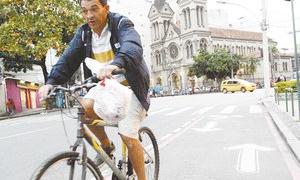 A ciclofaixa na Rua Barão de Mesquita: Zona Norte