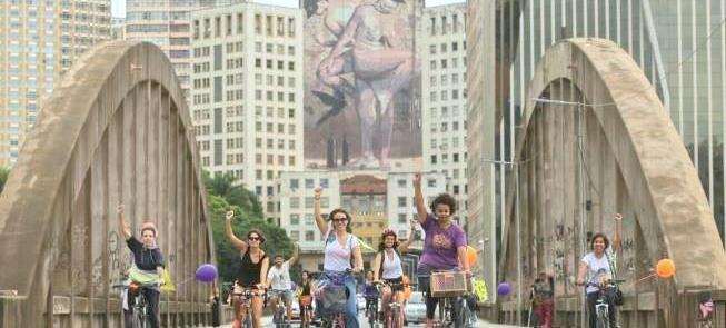 Ação de mulheres ciclistas em Belo Horizonte