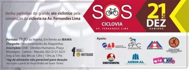 Ato irá chamar atenção para necessidade de ciclovi