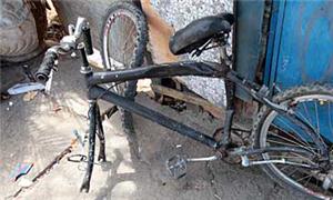Bicicleta da vítima ficou totalmente destruída