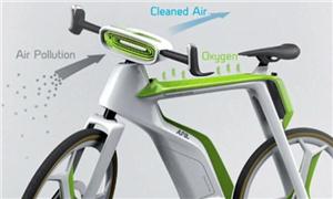 Bicicleta ecológica filtra o ar poluído