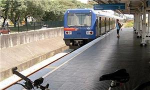 Bicicleta na plataforma de trem