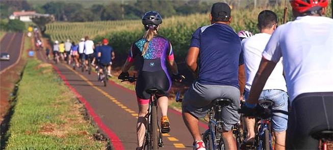 Bicicletada marcou a inauguração da ciclovia rodov