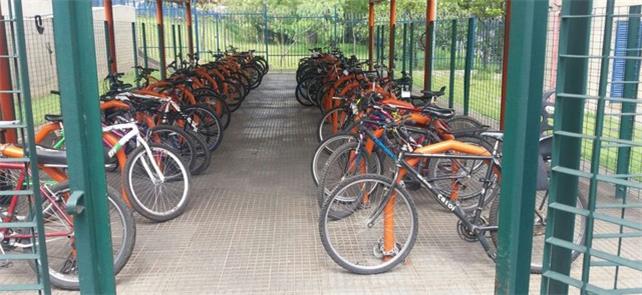 Bicicletário em terminal do Campo Limpo, zona sul