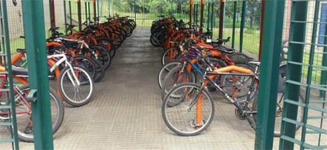 Bicicletário no Terminal de Canpo Limpo, zona sul