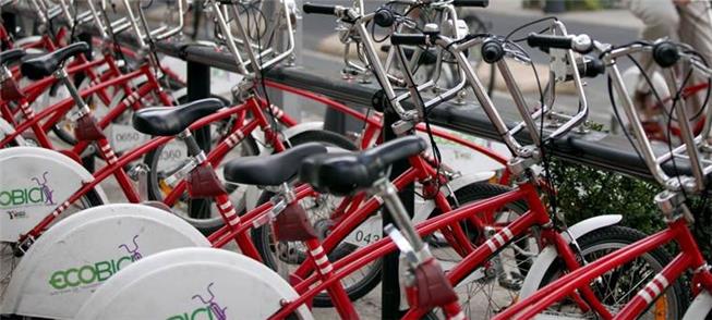 Bicicletas da Ecobici, na Cidade do México