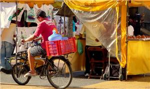 Bicicletas de carga no centro das cidades