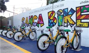 Bicicletas estão disponíveis para locação