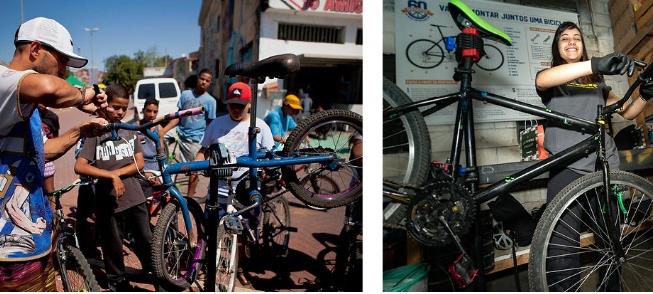 Bicicletas recicladas: usos sociais, para crianças