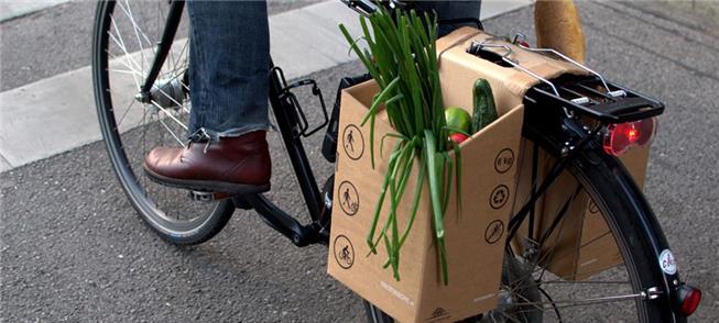 Bicicletas são boas para transportar compras