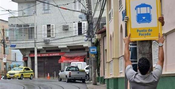 Bonde de Santa Teresa: 100 novas placas de sinaliz