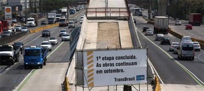 BRT Transbrasil: obras interrompidas desde o ano p