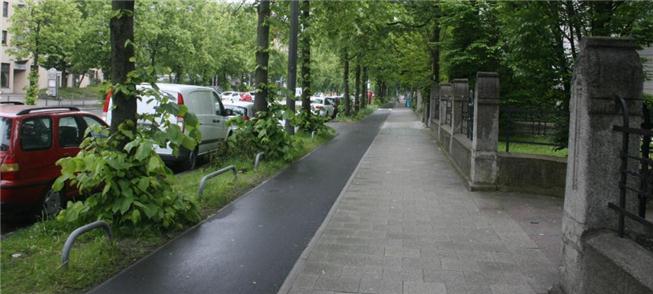 Calçada exemplar na cidade de Munique