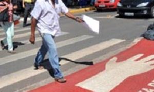 Campanha de respeito à faixa de pedestre
