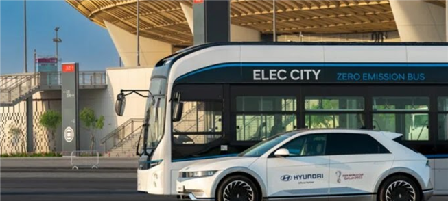 Carro e ônibus elétricos no Catar