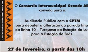 Cartaz de divulgação da audiência