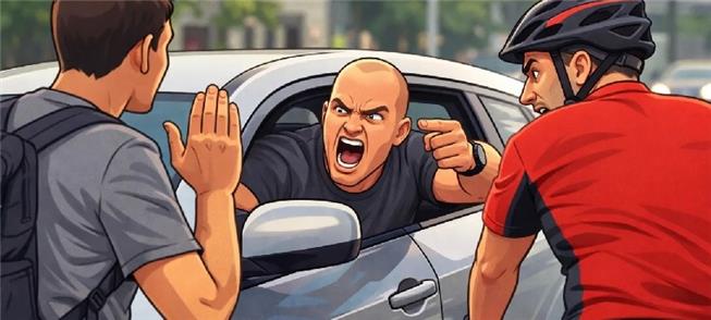 Cenário de barbárie: o motorista agride e culpa a