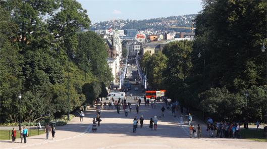 Centro de Oslo, na Noruega