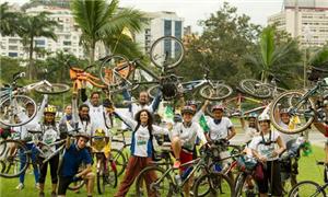 Ciclistas de várias partes do Brasil pedalaram até