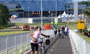 Ciclistas também podem acessar o estádio pela cicl