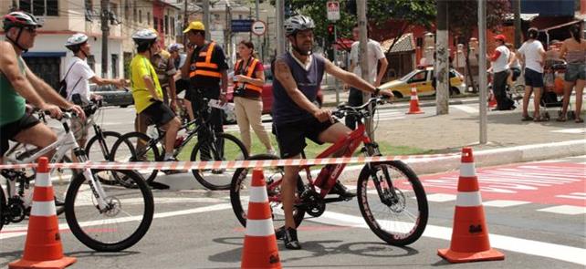 Ciclofaixa de lazer em São Paulo