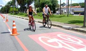 Ciclofaixa em São Paulo