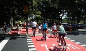 Ciclofaixa em São Paulo