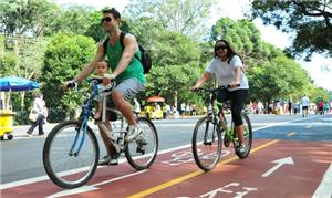 Ciclofaixa em São Paulo