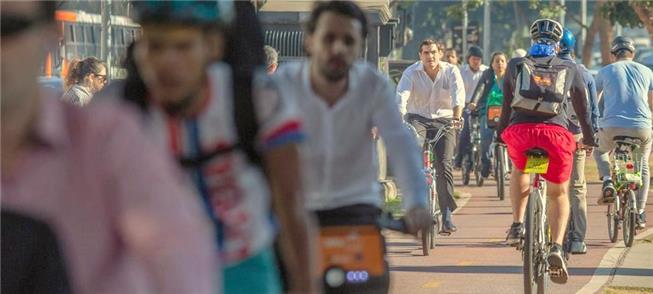 Ciclovia da av. Faria Lima, em São Paulo