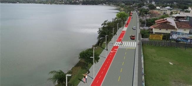 Ciclovia e novas calçadas na avenida das Rendeiras