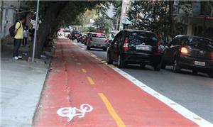 Ciclovia foi pintada recentemente na região do Par